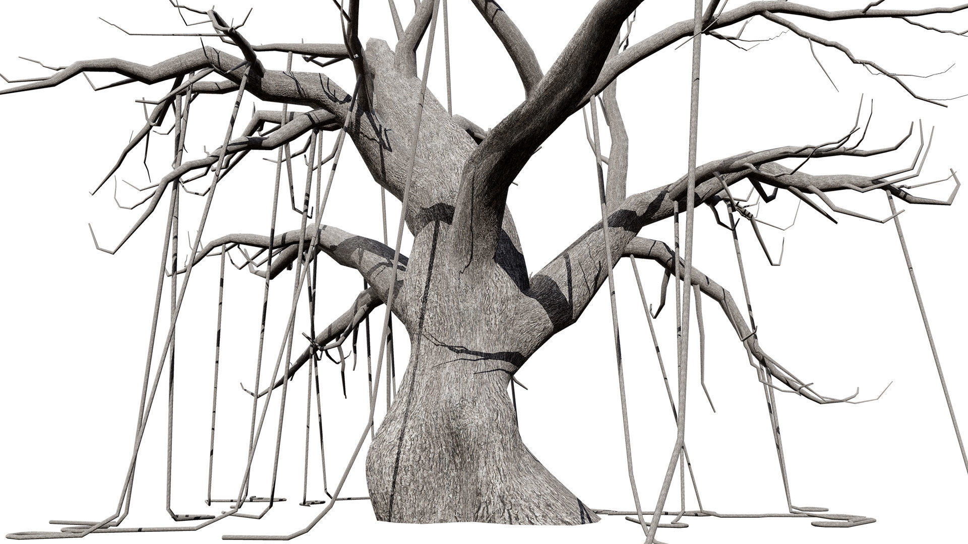 CreepyTrees 3D model Low-poly 3D model_6