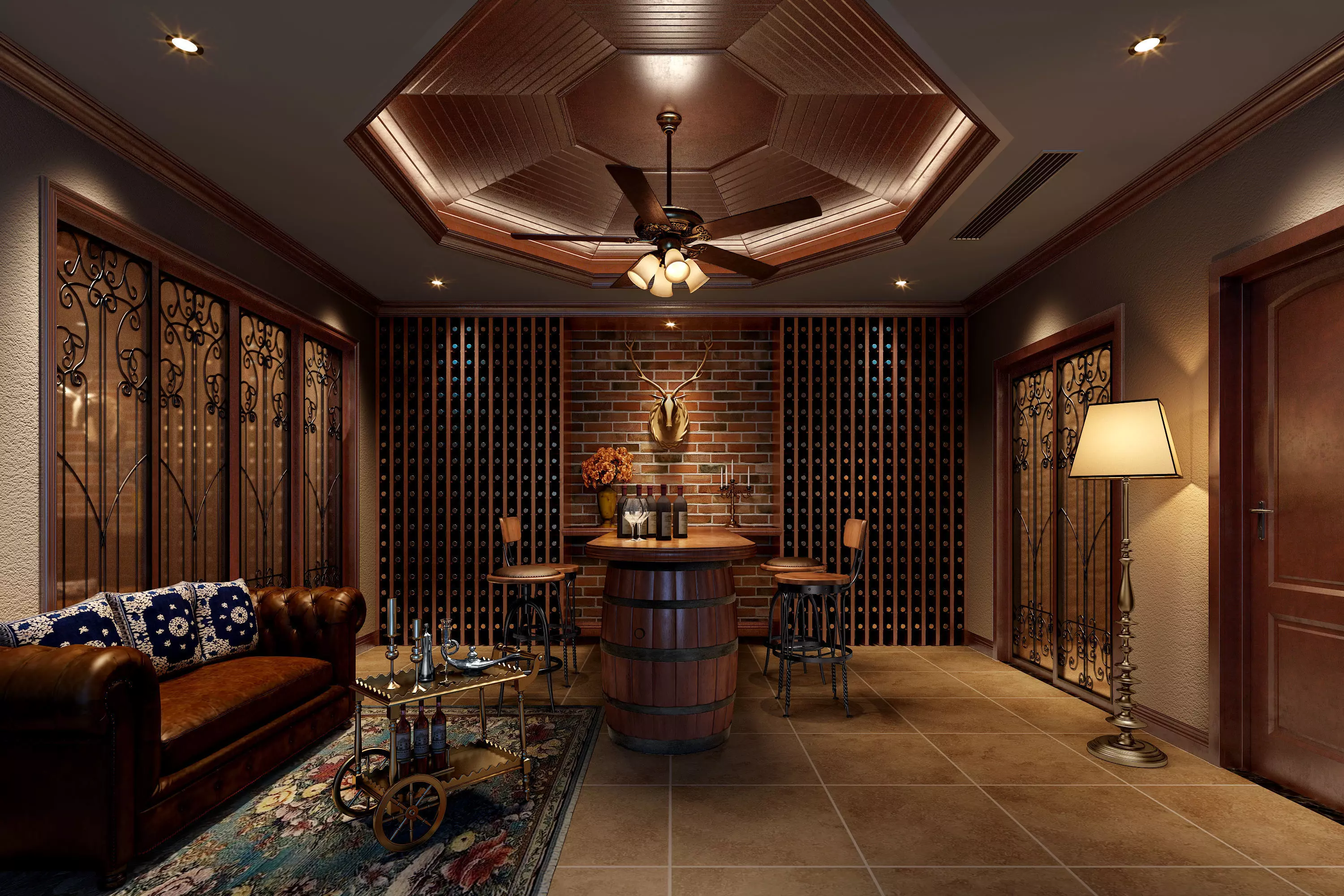 Wine Cellar 3D model_0