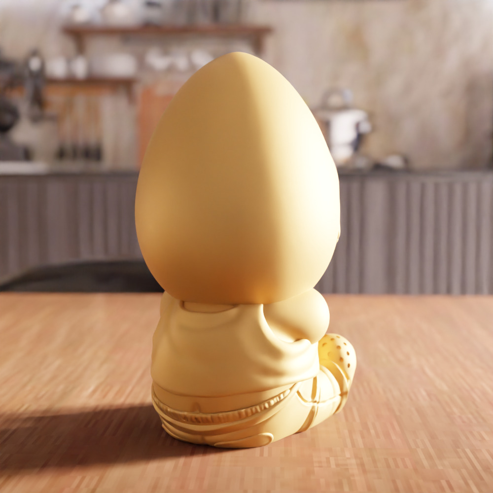 Angry Egg Decor V2 STL File - 148 3D print model_2