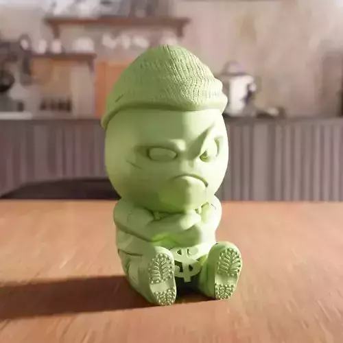 Angry Egg Decor STL File - 147