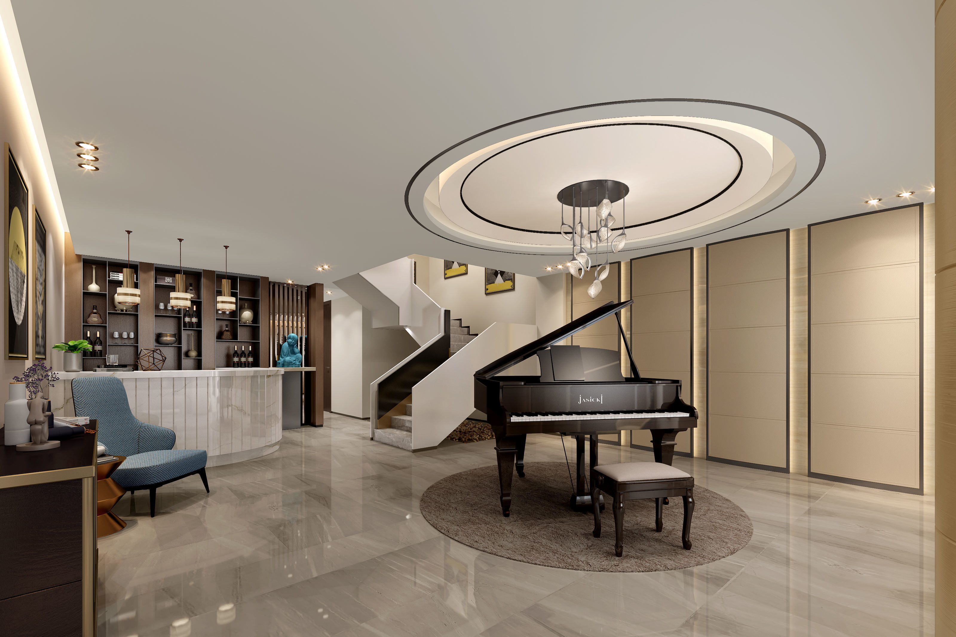 living room 3D model_1