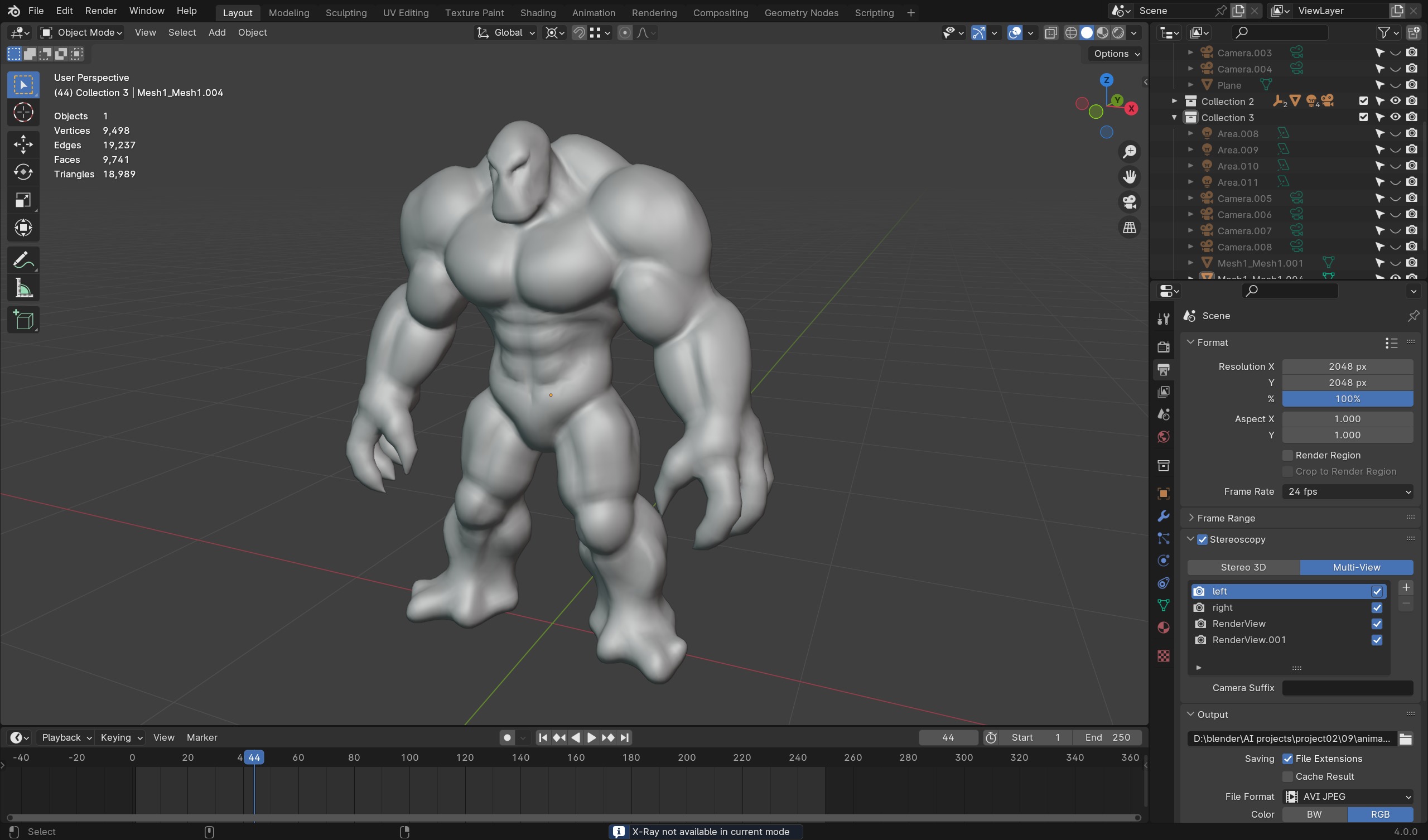3D Magma Construct Character for Games  Animation Low-poly 3D model_6