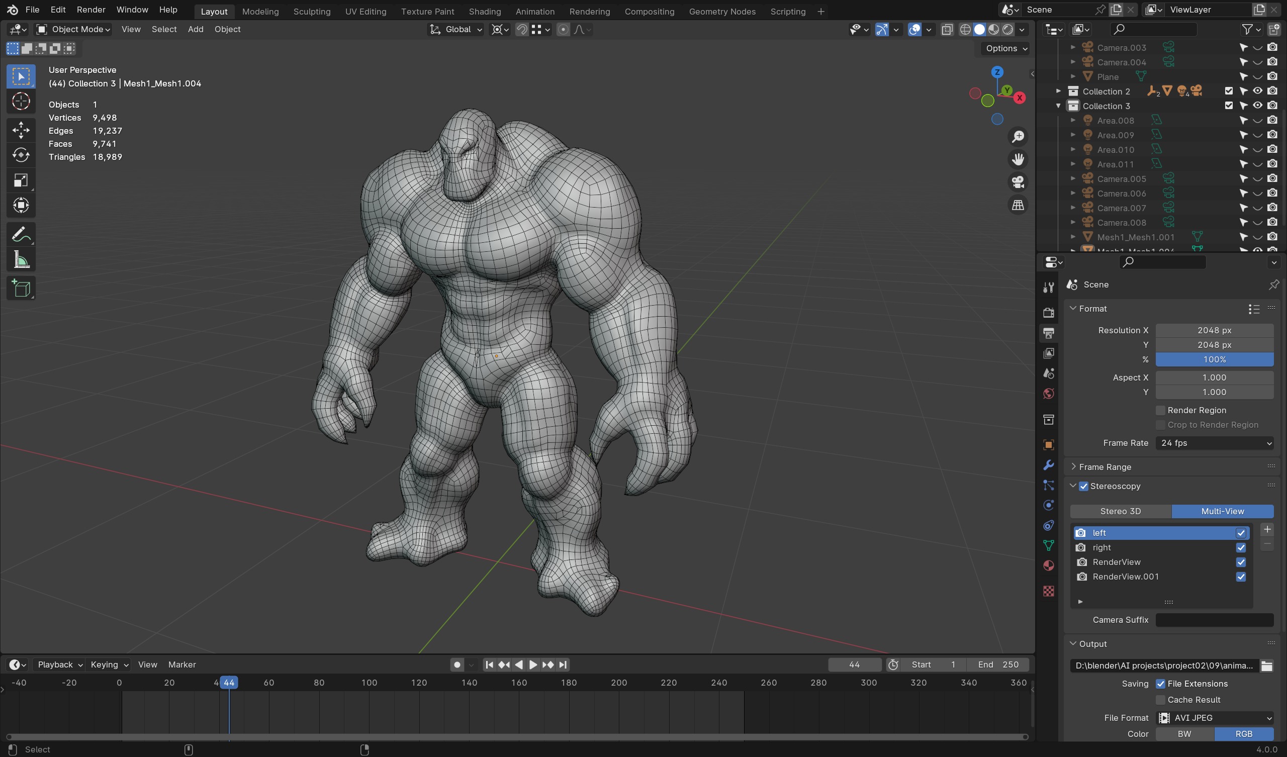 3D Magma Construct Character for Games  Animation Low-poly 3D model_7