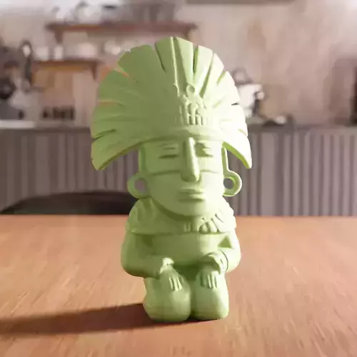 Aztec Statue STL File - 144