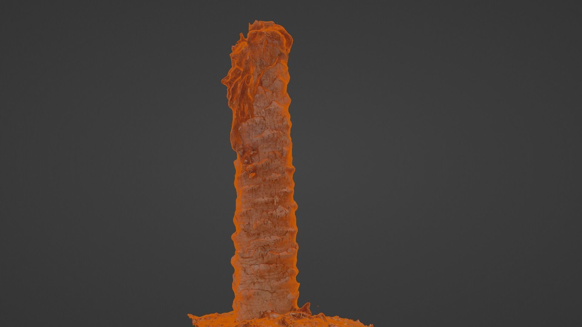 Palm Tree Trunk Low-poly 3D model_2