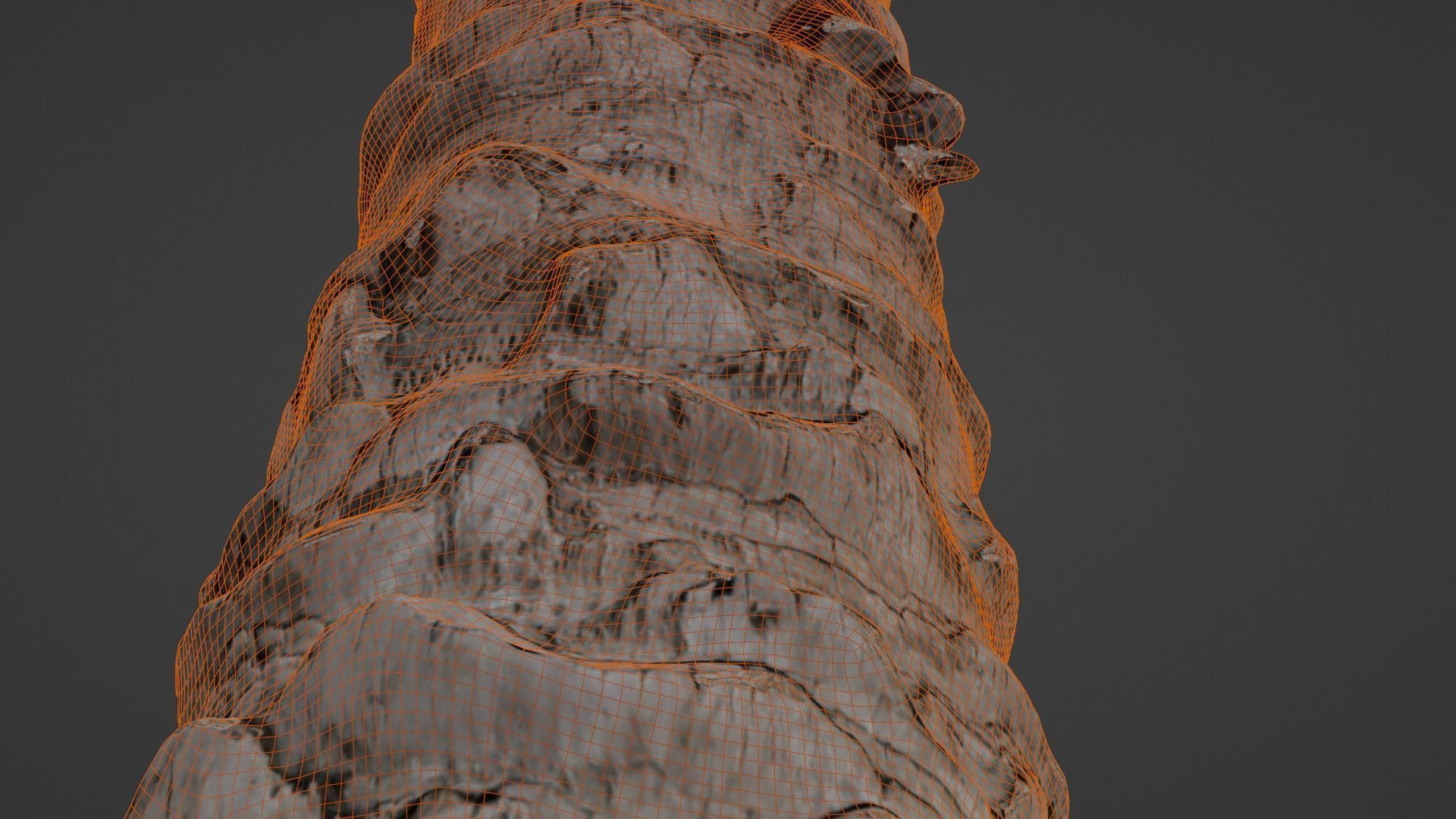 Palm Tree Trunk Low-poly 3D model_3