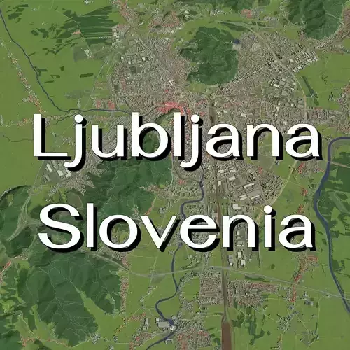 Ljubljana Slovenia - city and urban 3D model