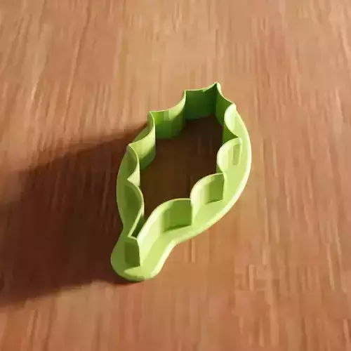 Holly Cookie Cutter STL File - 143