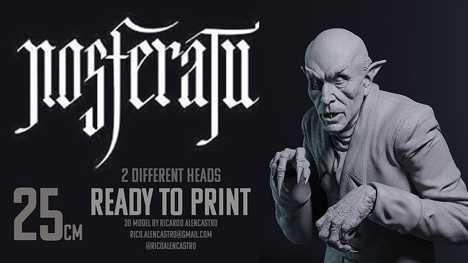 Nosferatu -Silent Cinema Icon - STL Premium Model for Collectors 3D print model