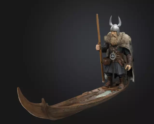 Viking Canoeing 3D print model_0