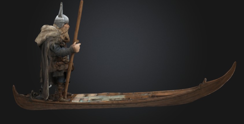 Viking Canoeing 3D print model_2
