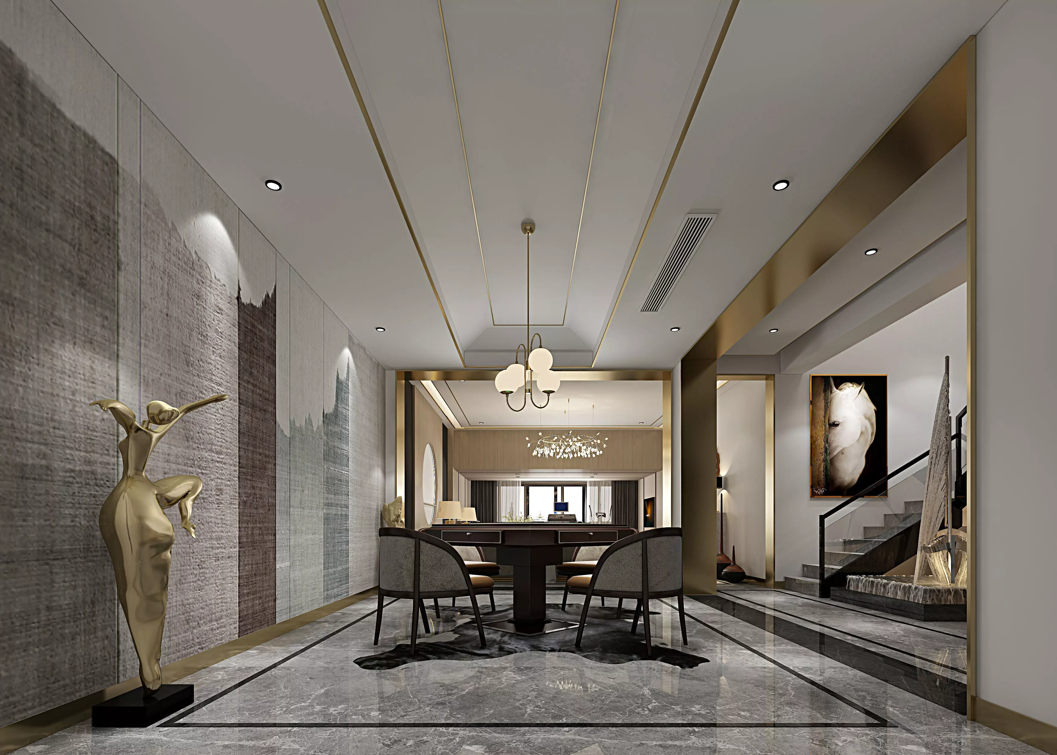 Modern apartment interior 3D model