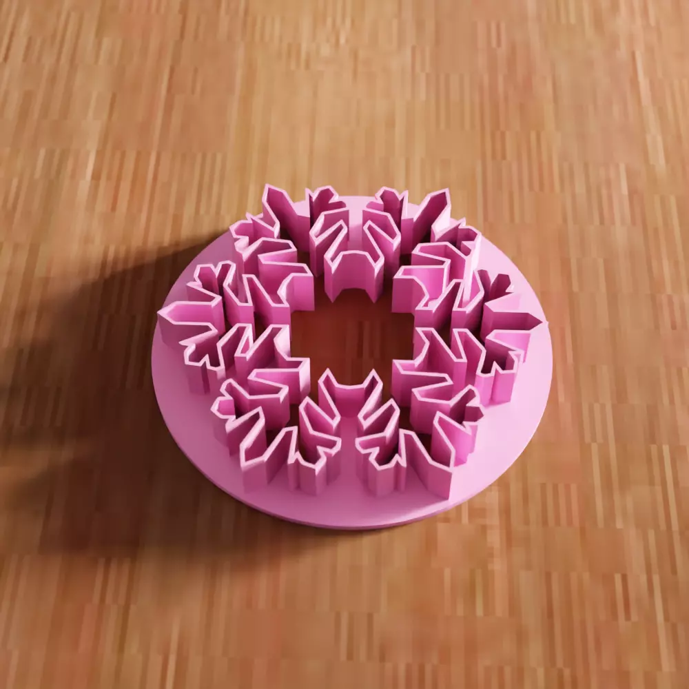 Snowflake Cookies Cutter STL File - 139 3D print model_0