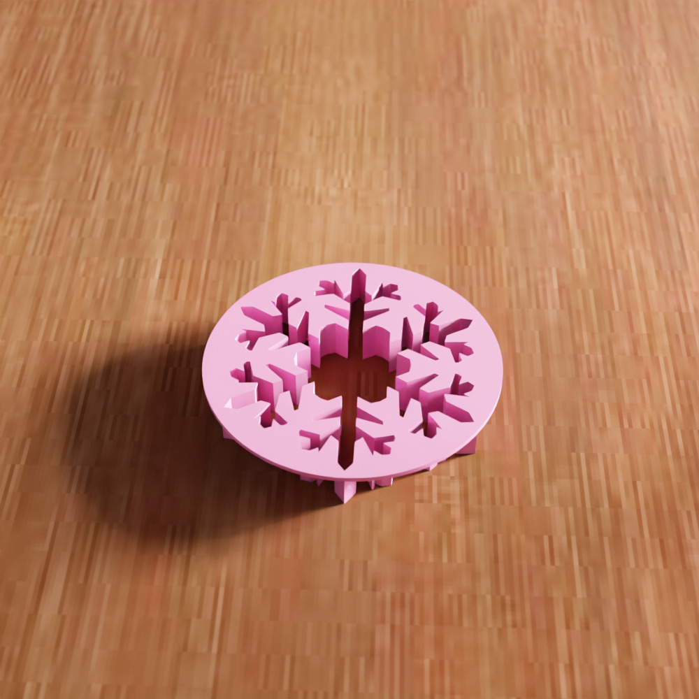 Snowflake Cookies Cutter STL File - 139 3D print model_3