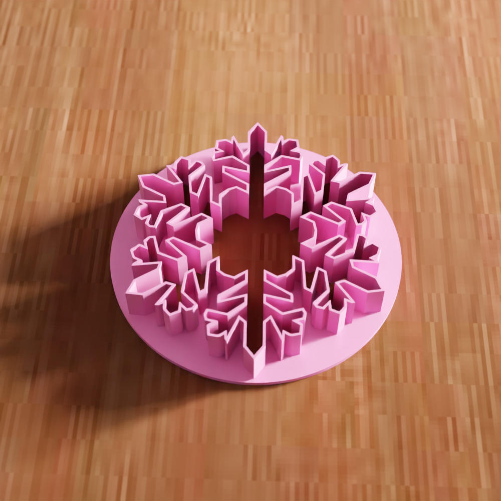 Snowflake Cookies Cutter STL File - 139 3D print model_1