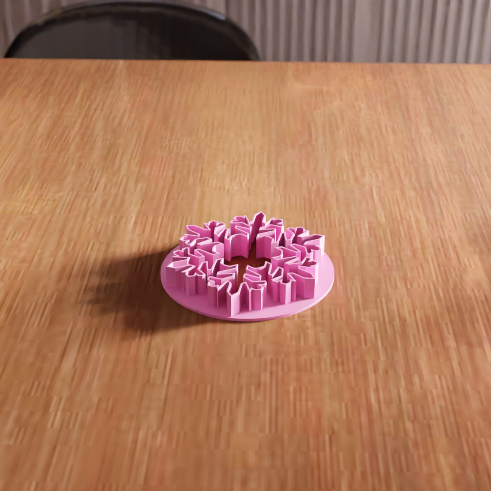 Snowflake Cookies Cutter STL File - 139 3D print model_7