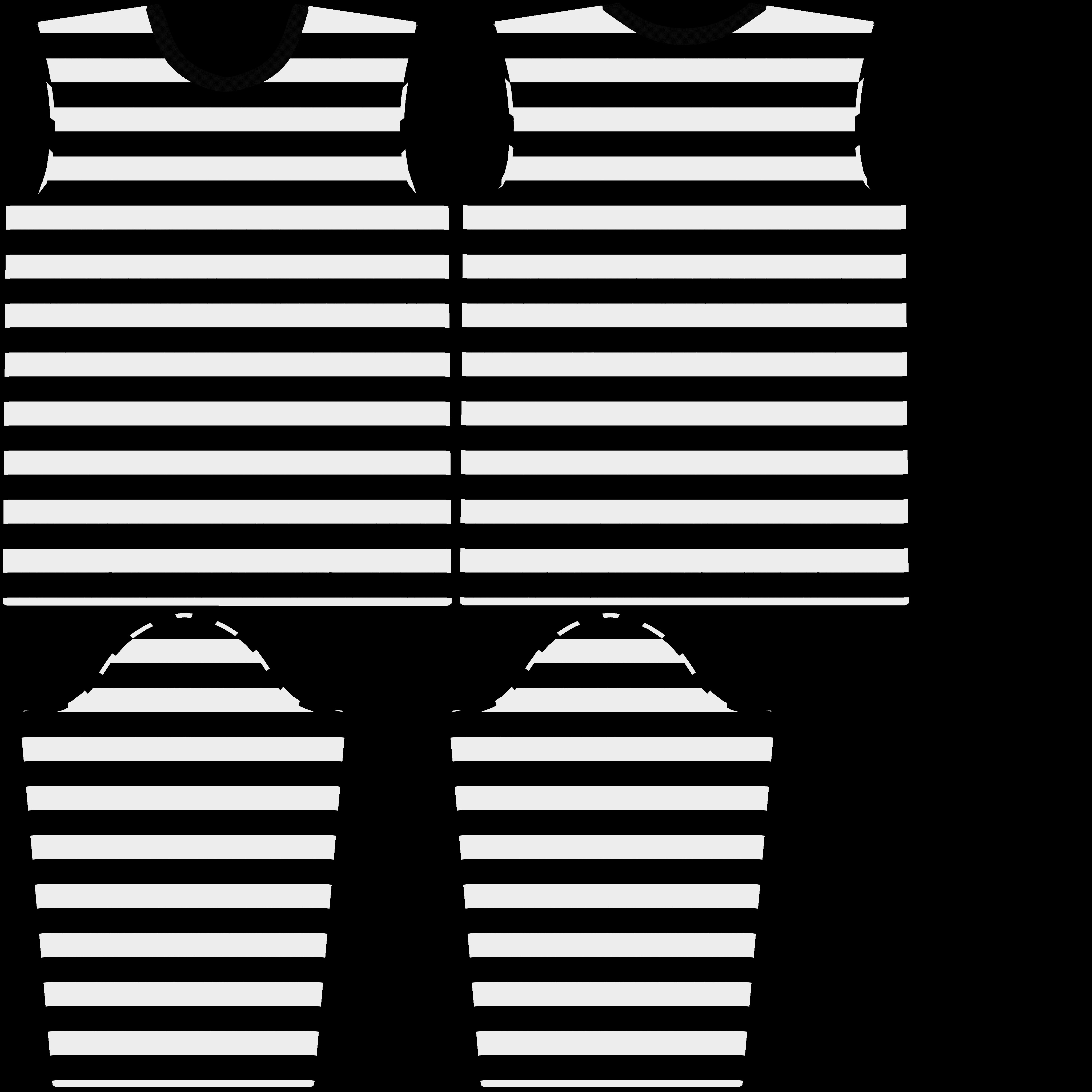 Male Oversized Harajuku Tee Shirt - Long-sleeved Stripes T-Shirt Low-poly 3D model_32