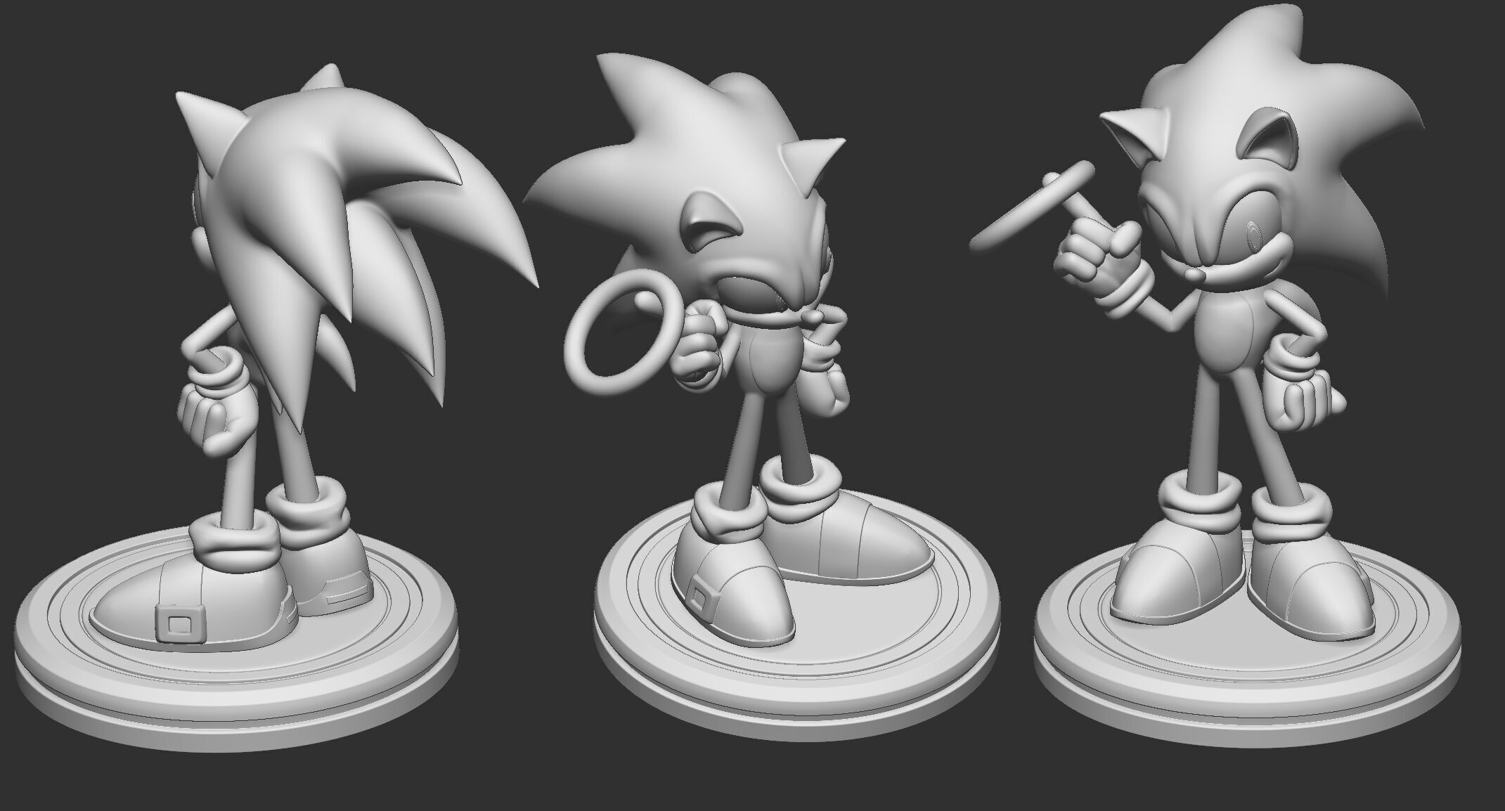 Sonic and The Golden Ring 3D print model_4