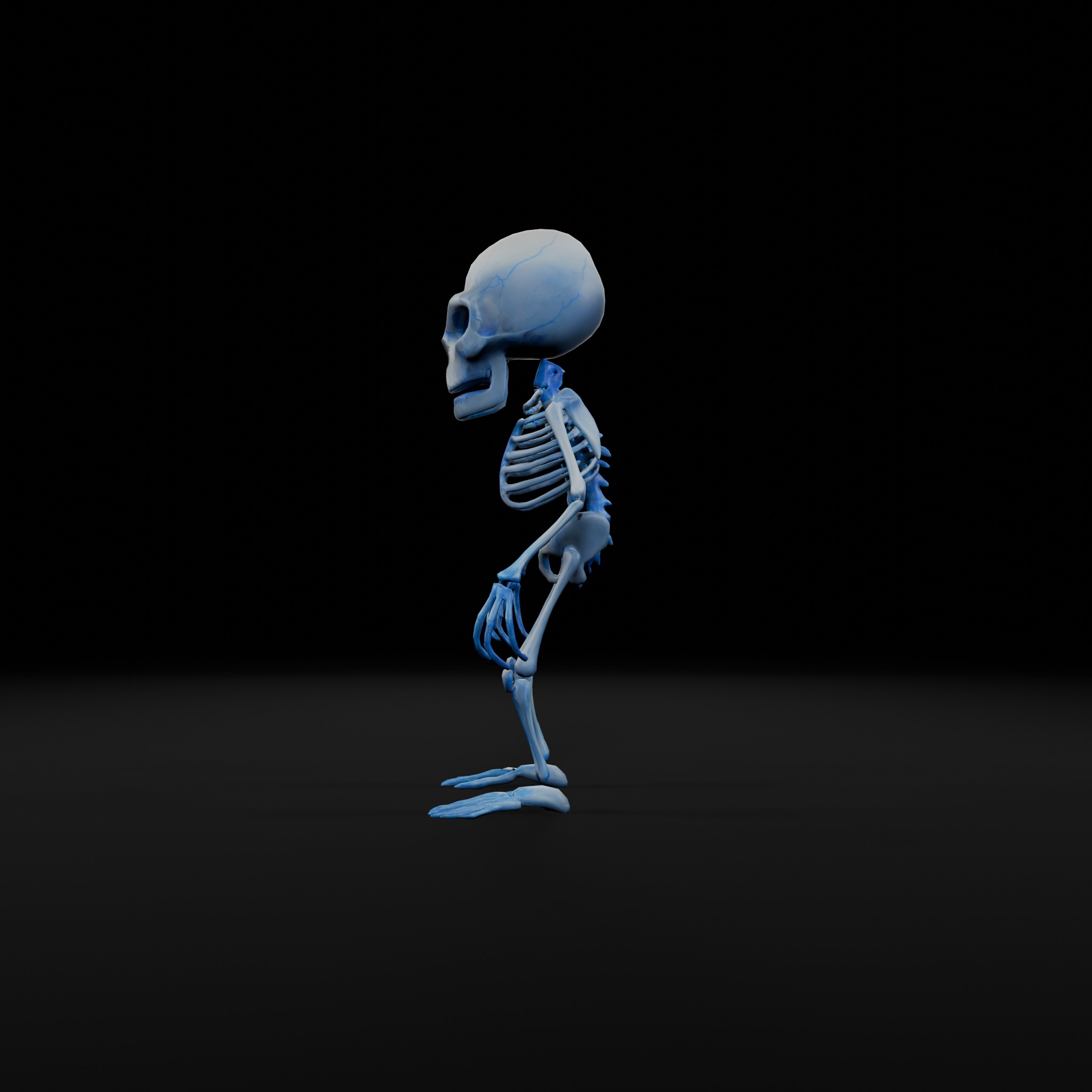 3D Bone Construct Character for Games  Animation Low-poly 3D model_1