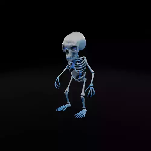 3D Bone Construct Character for Games  Animation Low-poly 3D model