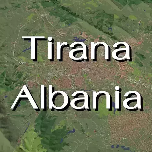 Tirana Albania - city and urban 3D model