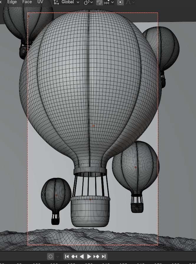 Hot Air Ballon 3D model_6