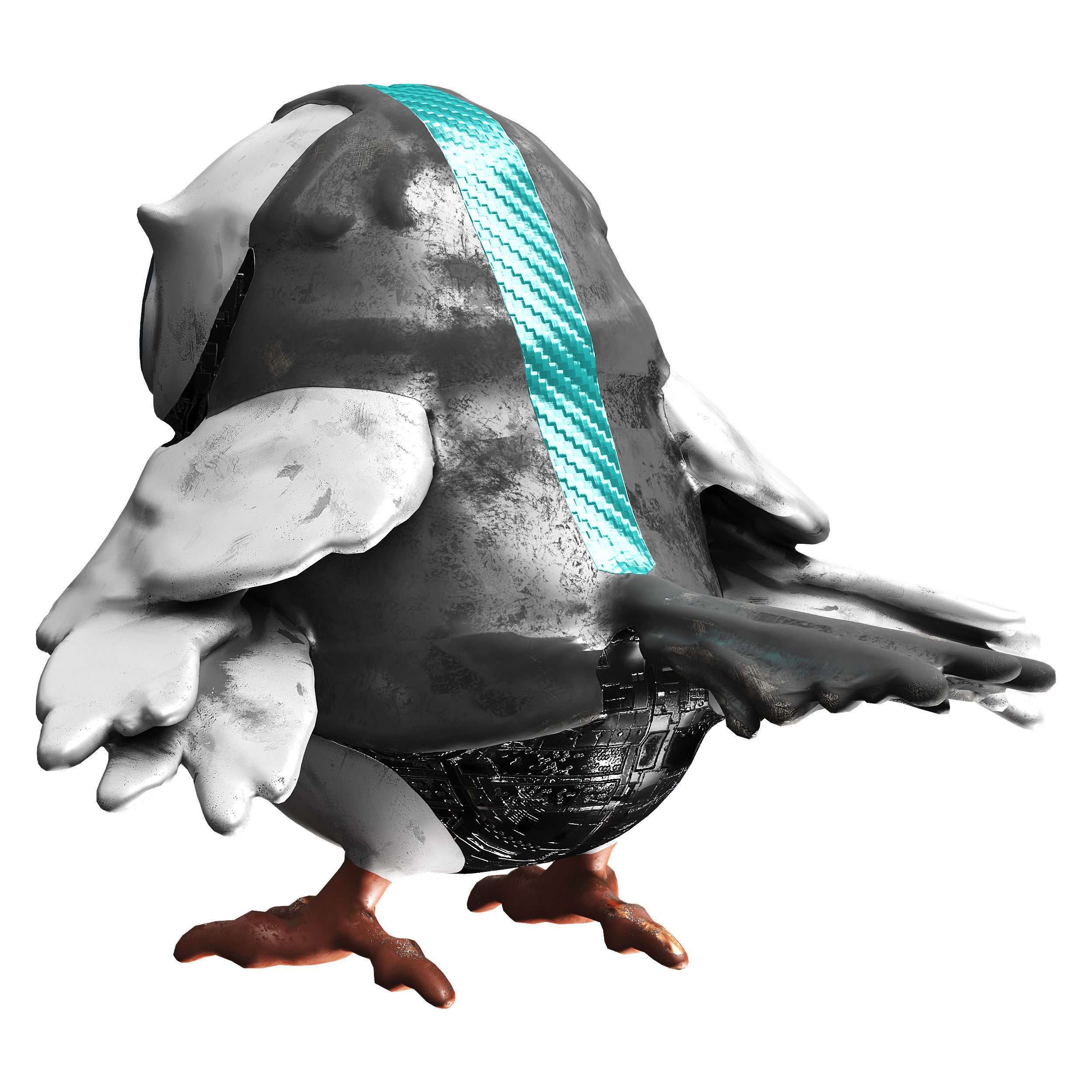 Bird Robot Low-poly 3D model_56
