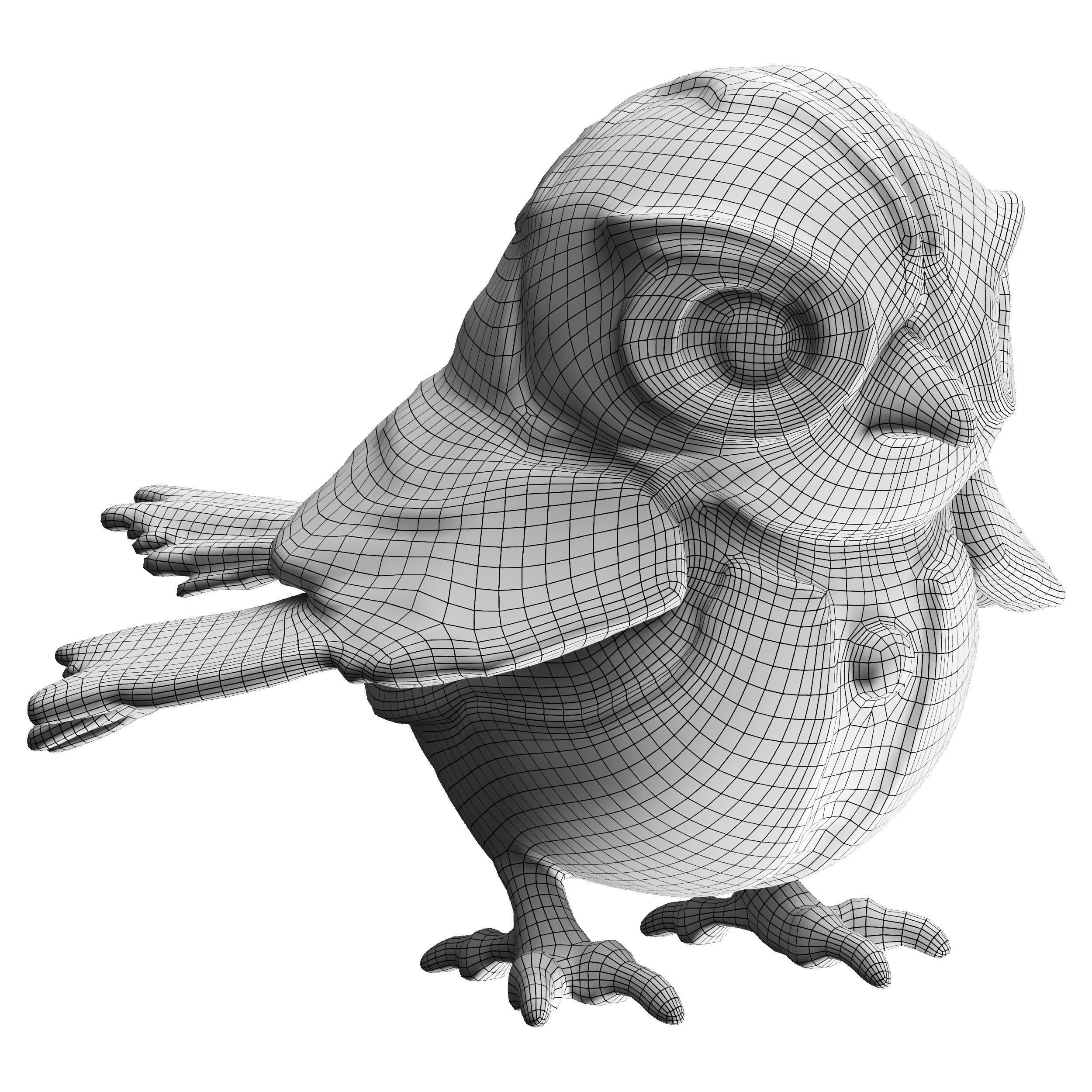 Bird Robot Low-poly 3D model_44