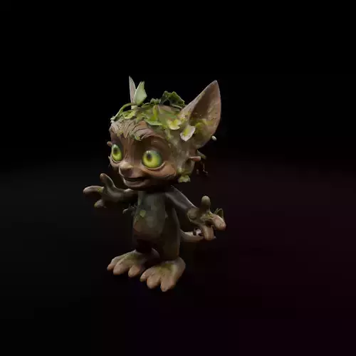 Forest Imp - Rig-Ready Game  Animation Character Low-poly 3D model