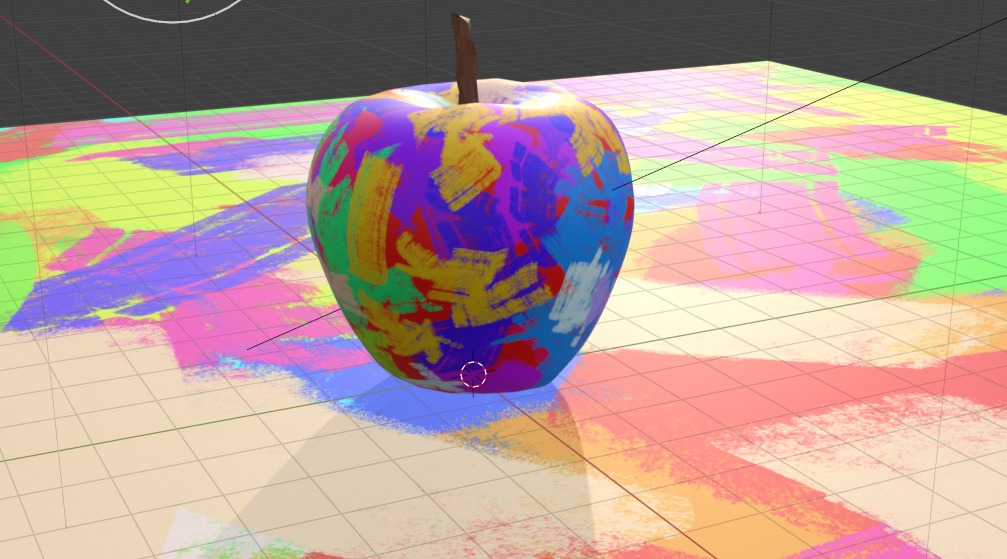 Stylized apple design 3D model_5