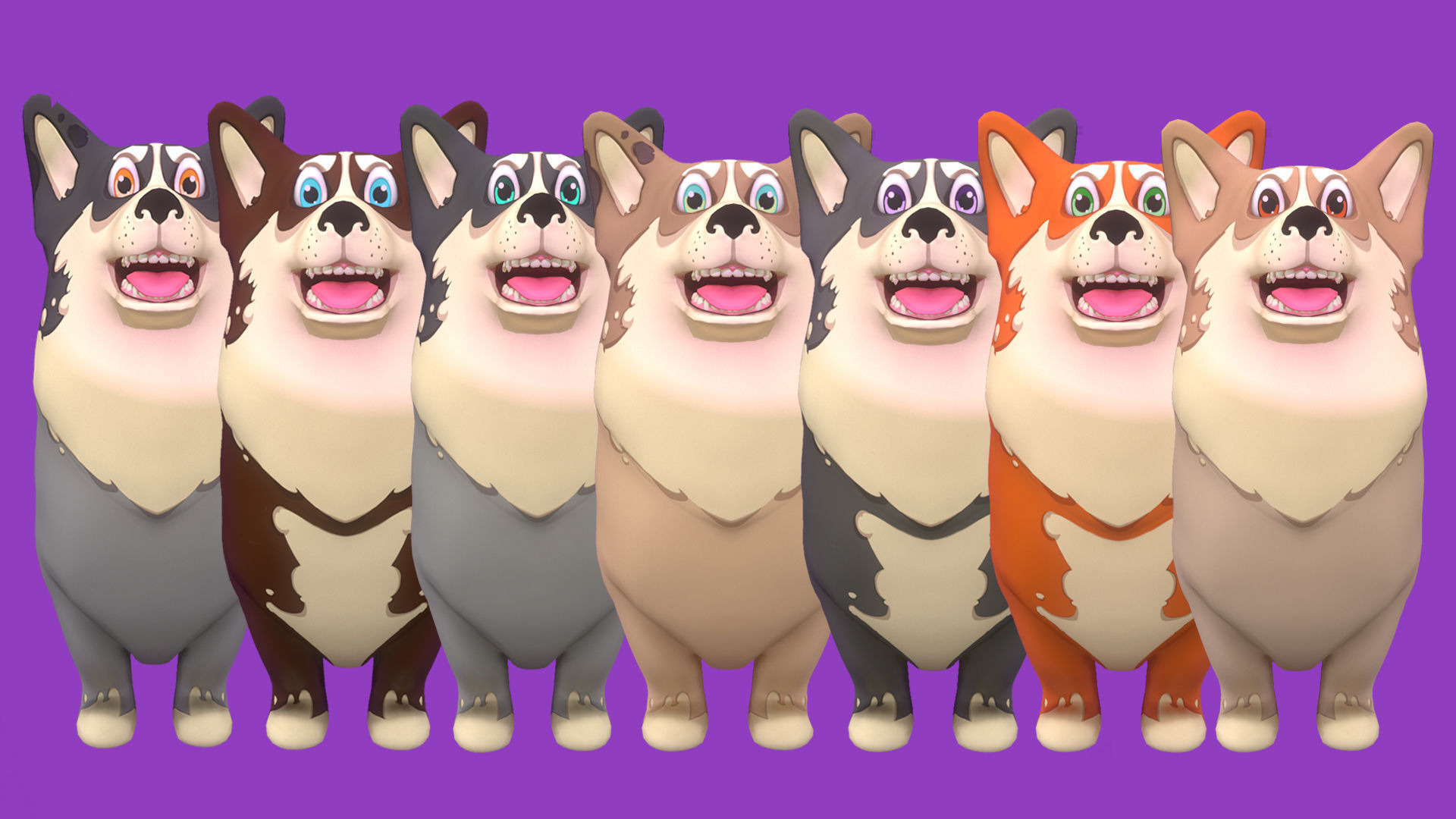 Corgy FullPack  Low-poly 3D model_5