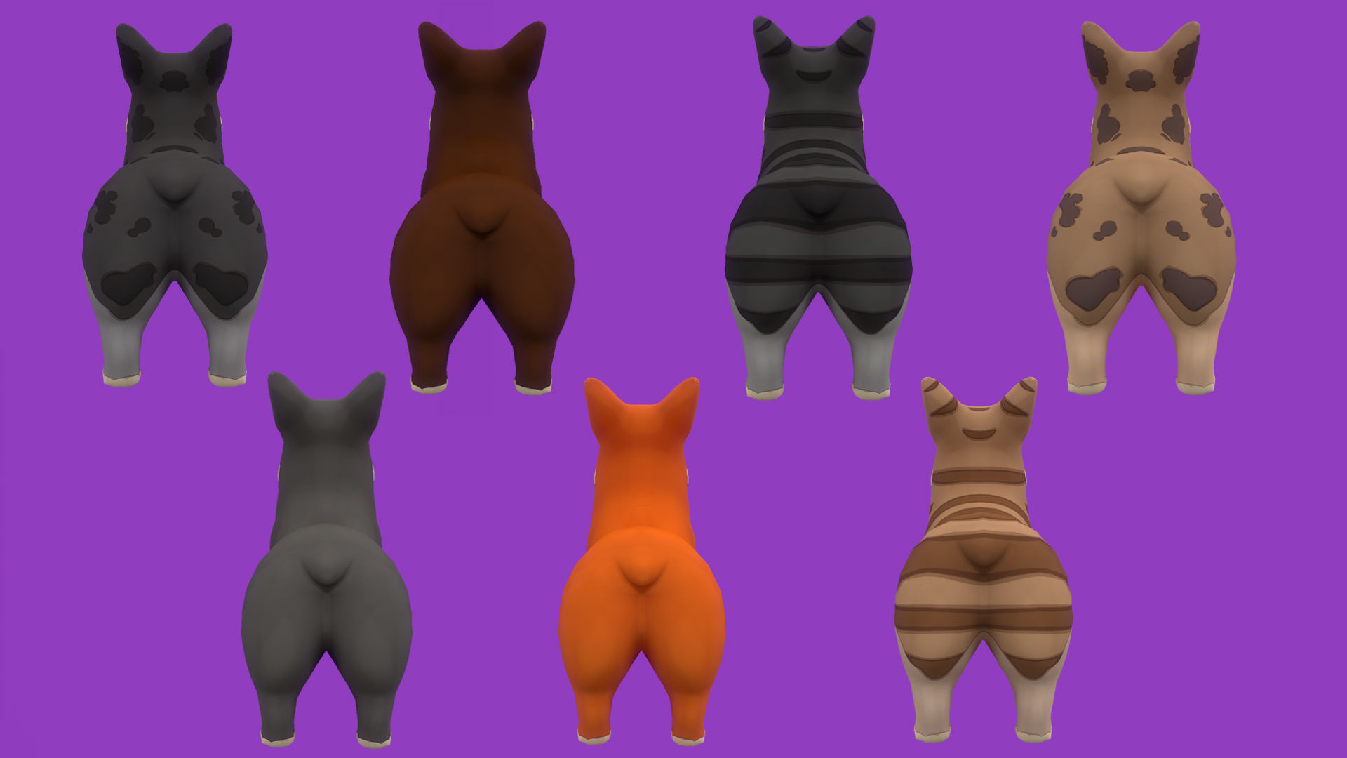 Corgy FullPack  Low-poly 3D model_7