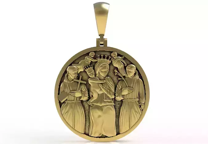 Holy Family Religious Pendant
