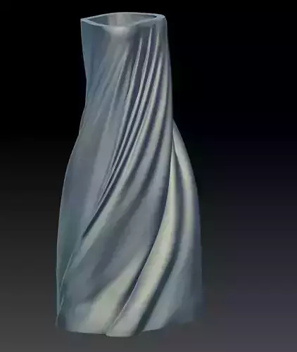 A wide Dress vase base cup 3D model