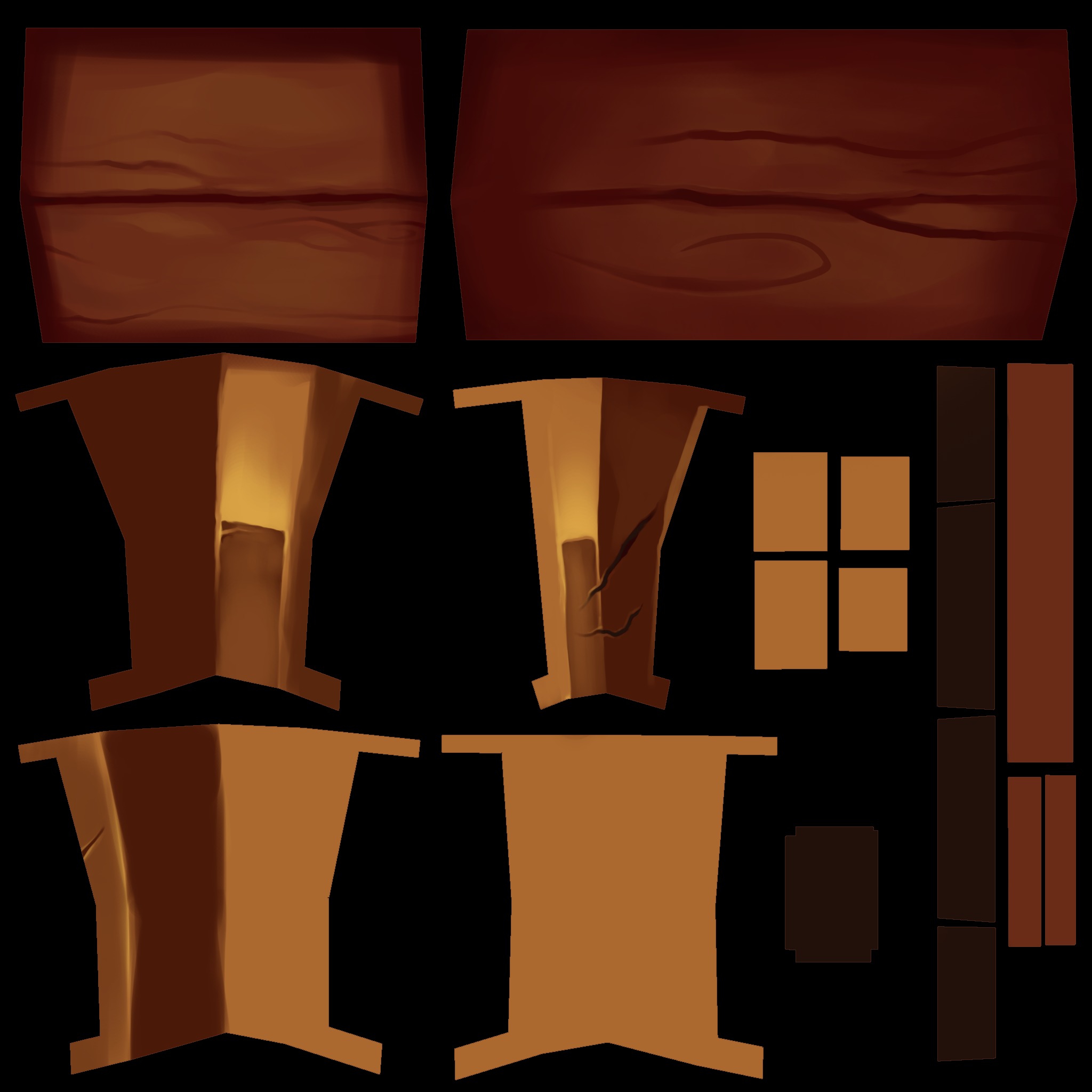 Chest Low-poly 3D model_2