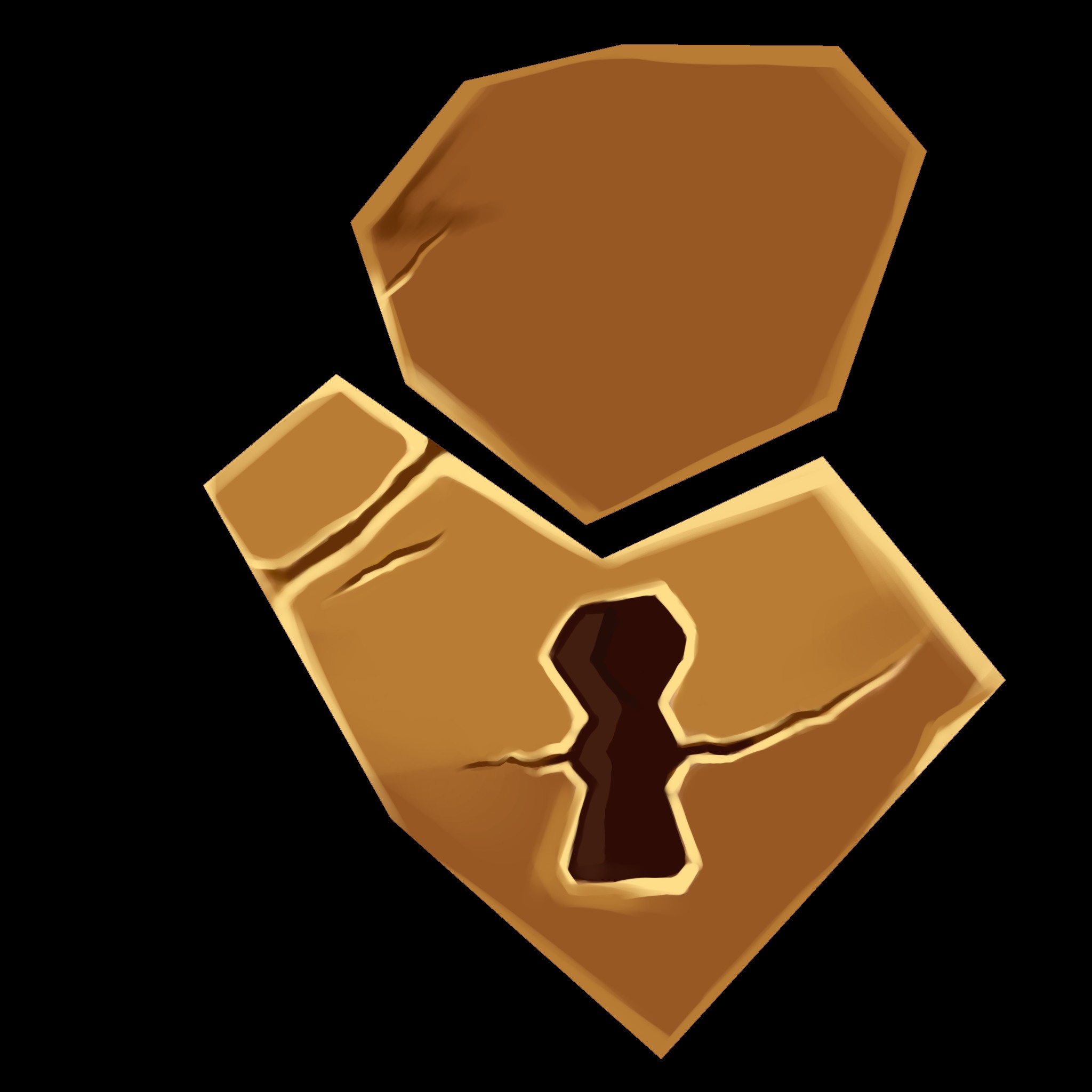 Chest Low-poly 3D model_3