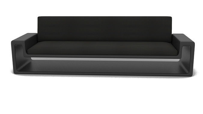 BlackSofa 3D model