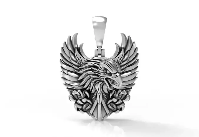 Angry Eagle Head Pendant