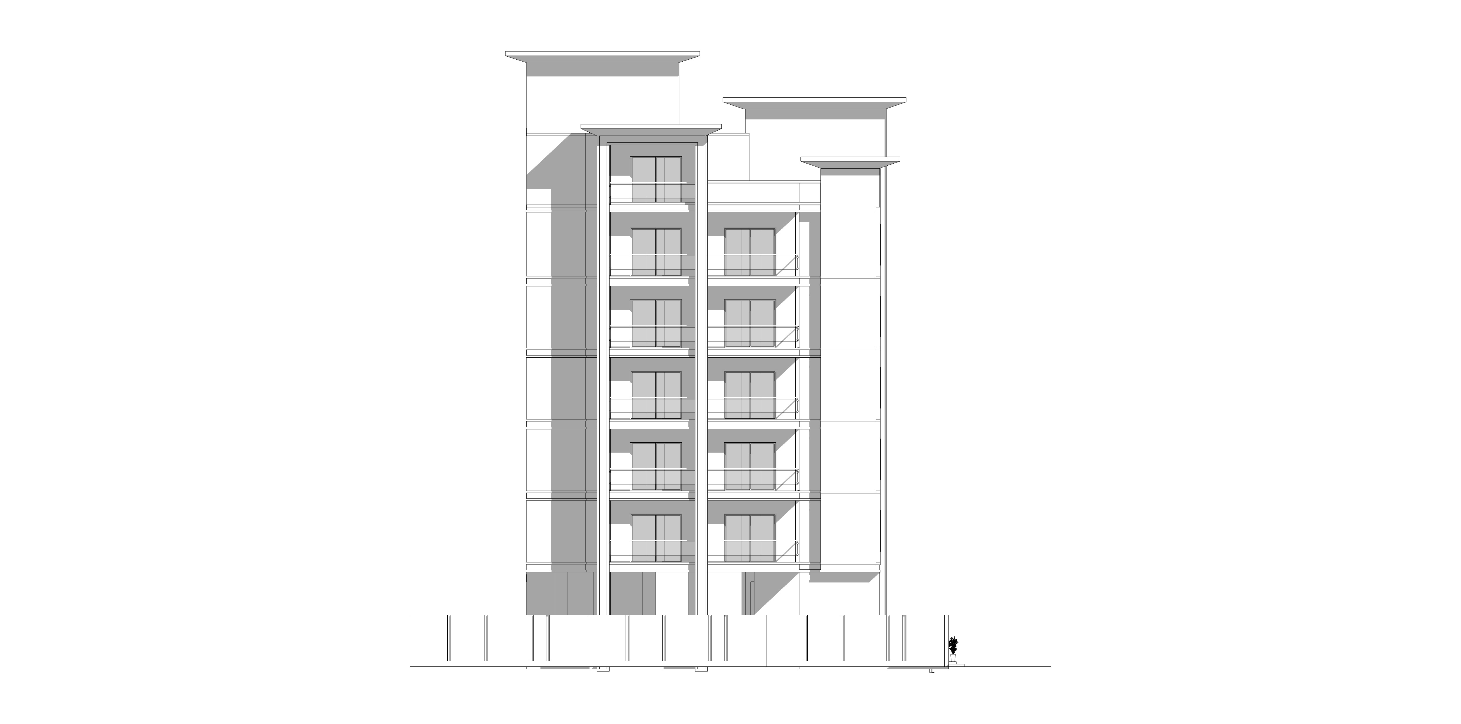 Modern Apartment Buildings with city model  Low-poly 3D model_18