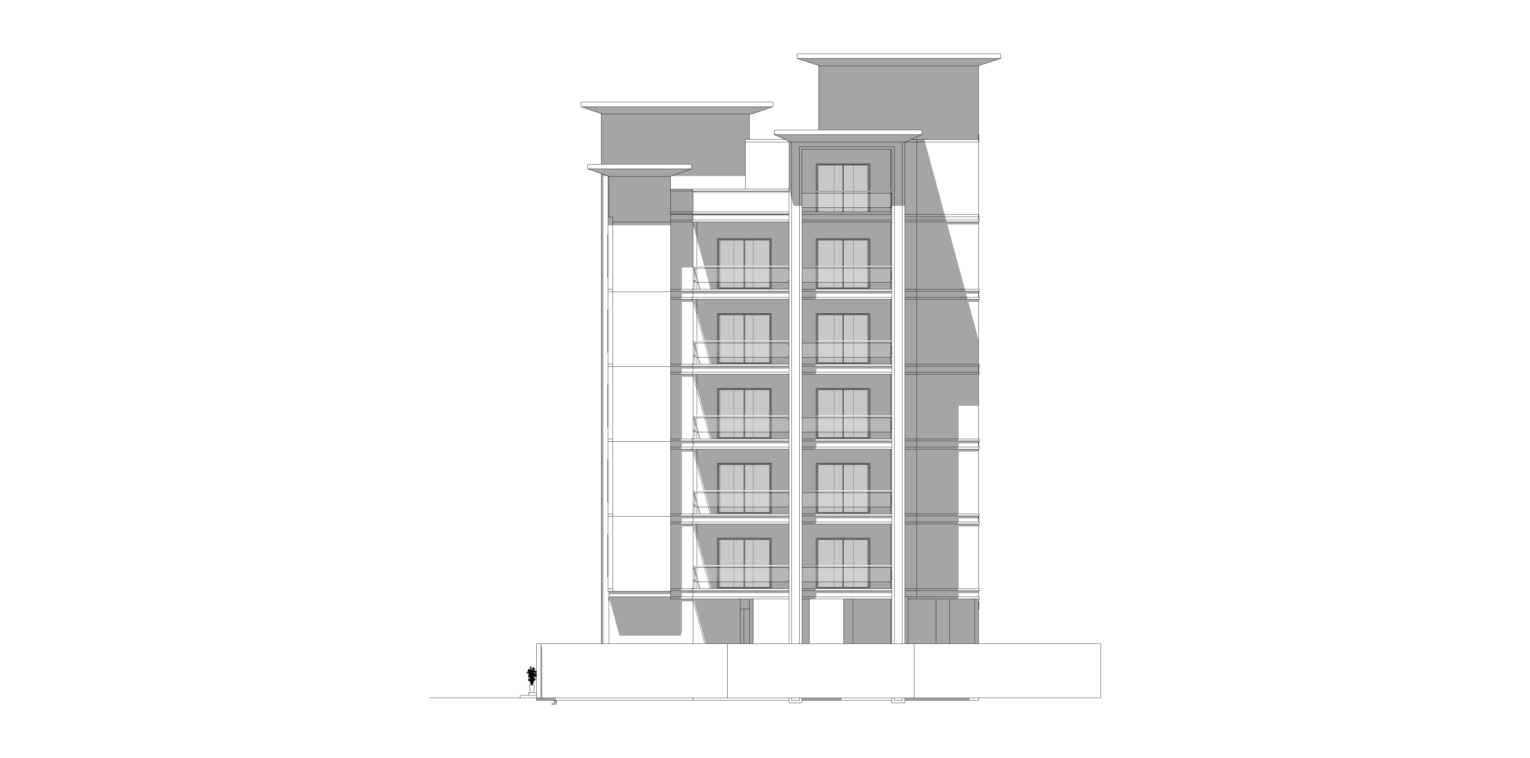 Modern Apartment Buildings with city model  Low-poly 3D model_15