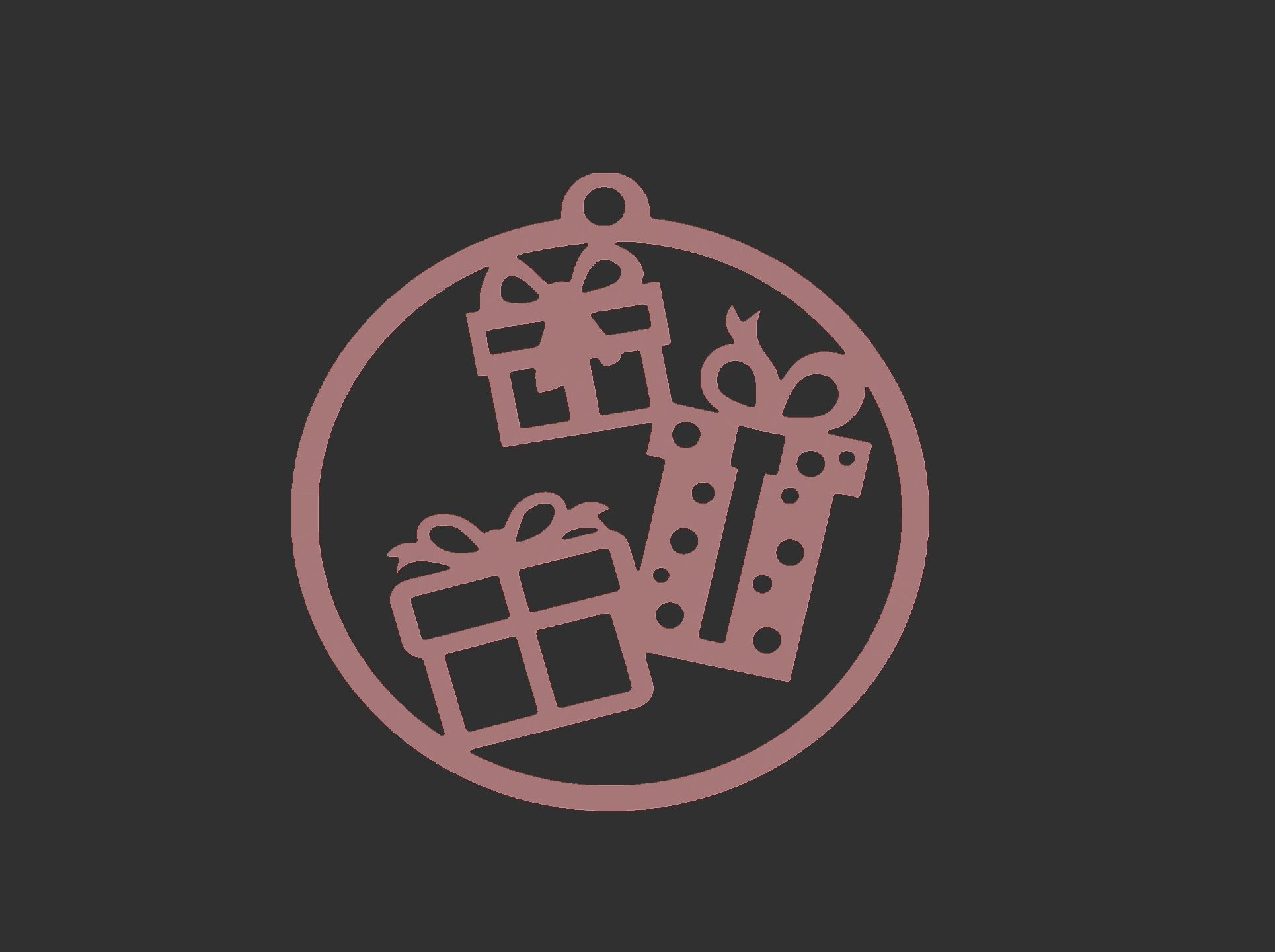 christmas tree gift decor  3D print model_5