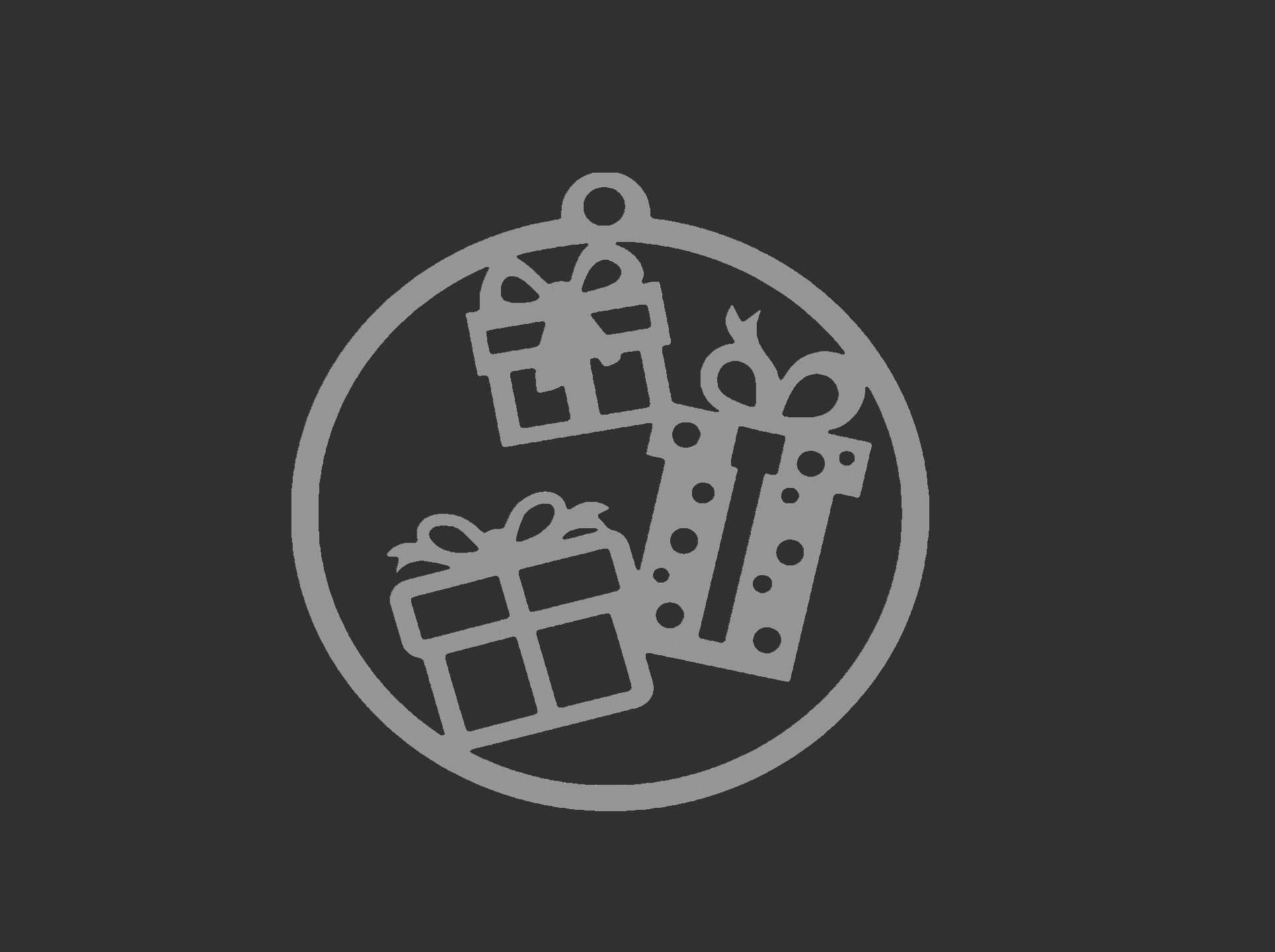 christmas tree gift decor  3D print model_2