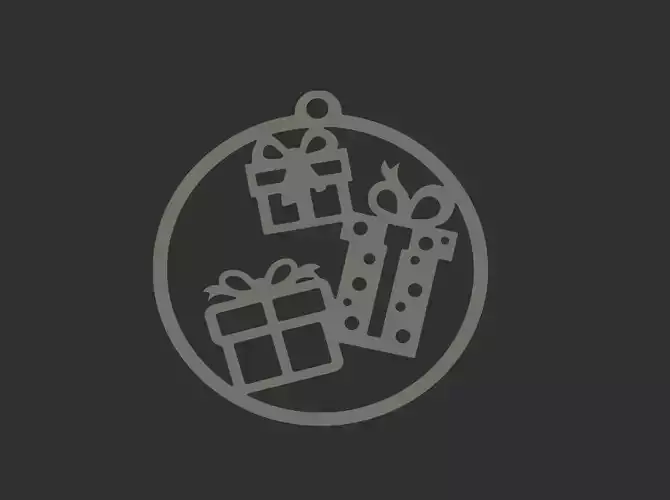 christmas tree gift decor  3D print model