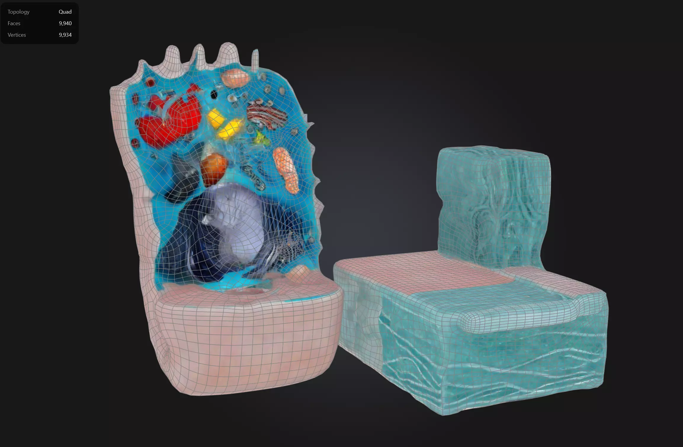 3D Animal Cell Structure Model 3D print model_0