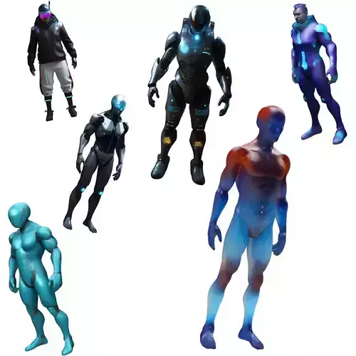 Cyber Squad Character Collection 3D print model