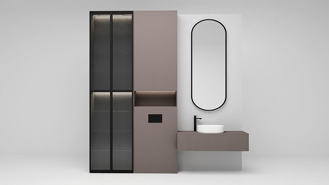 Modern Bathroom elements 3D model