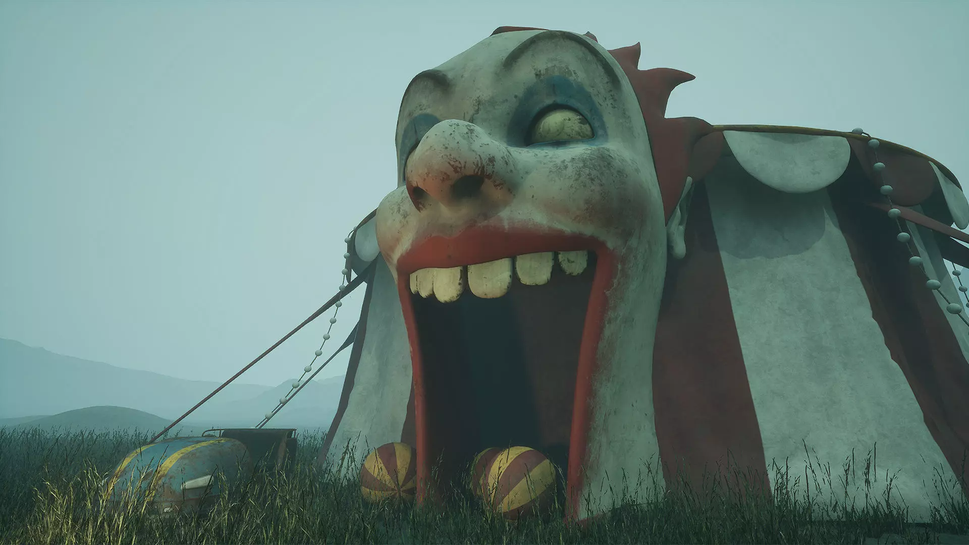 Abandoned Amusement Park Props Low-poly 3D model