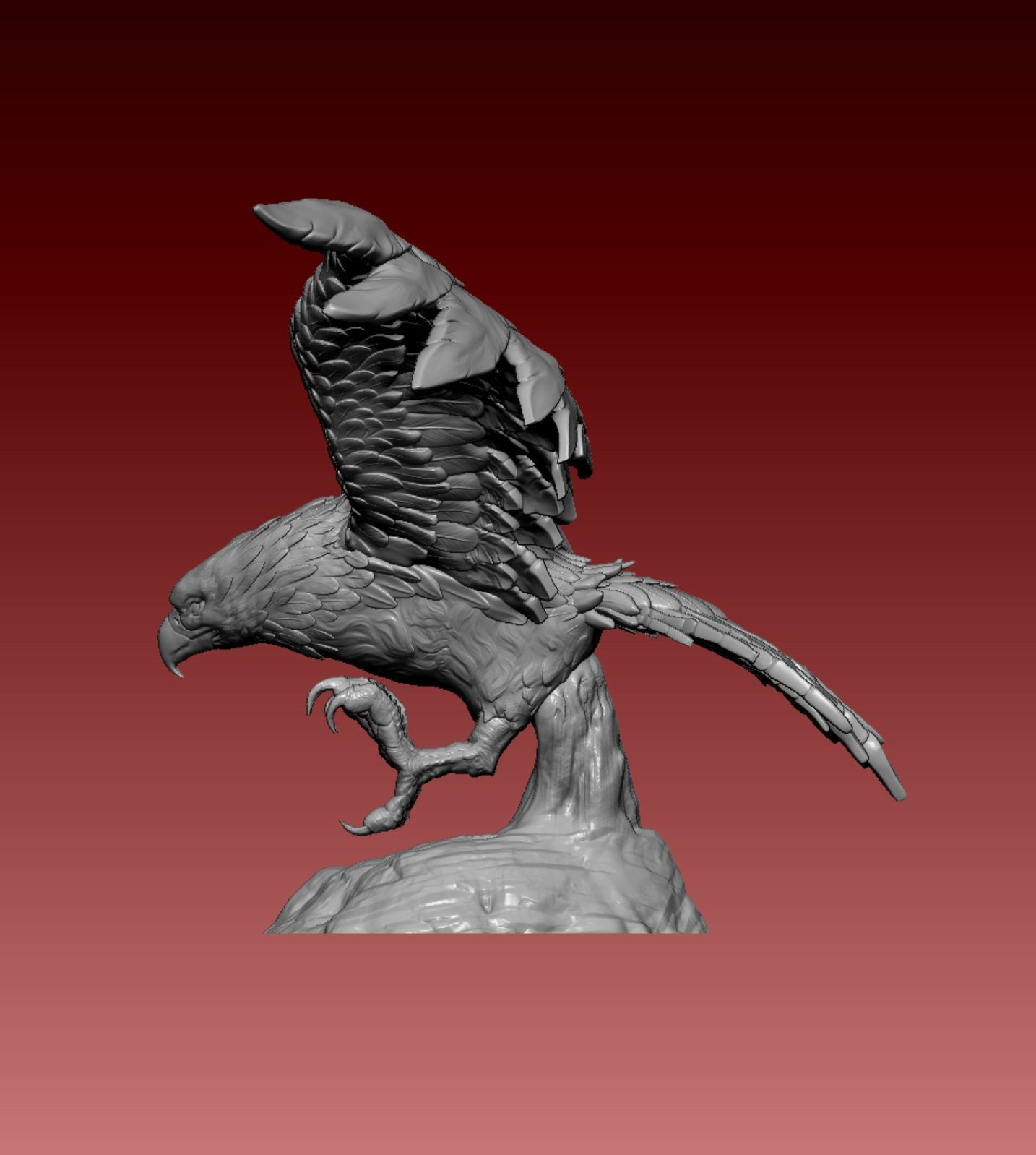 Falcon eagle 3D print model_3