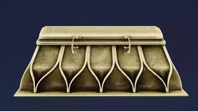 Closed Treasure Box Low-poly 3D model