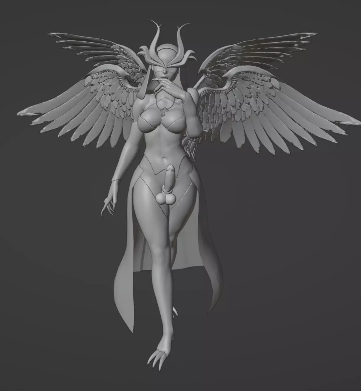 Futa Angel  3D print model_0